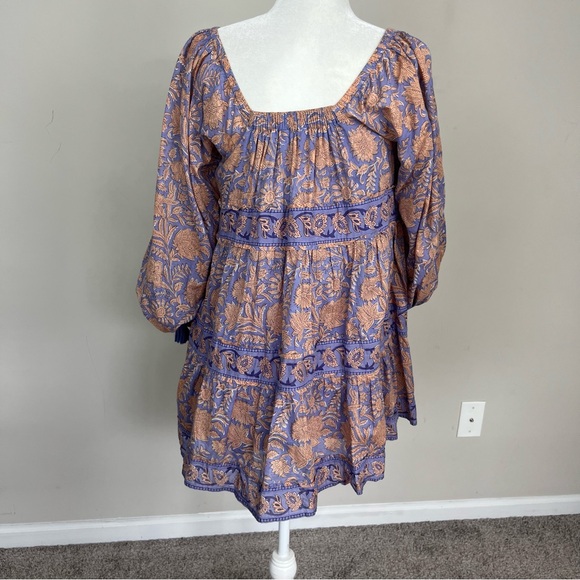 CLEOBELLA HATTIE MINI DRESS IN PURPLE SIZE XS 100% COTTON - Picture 10 of 13